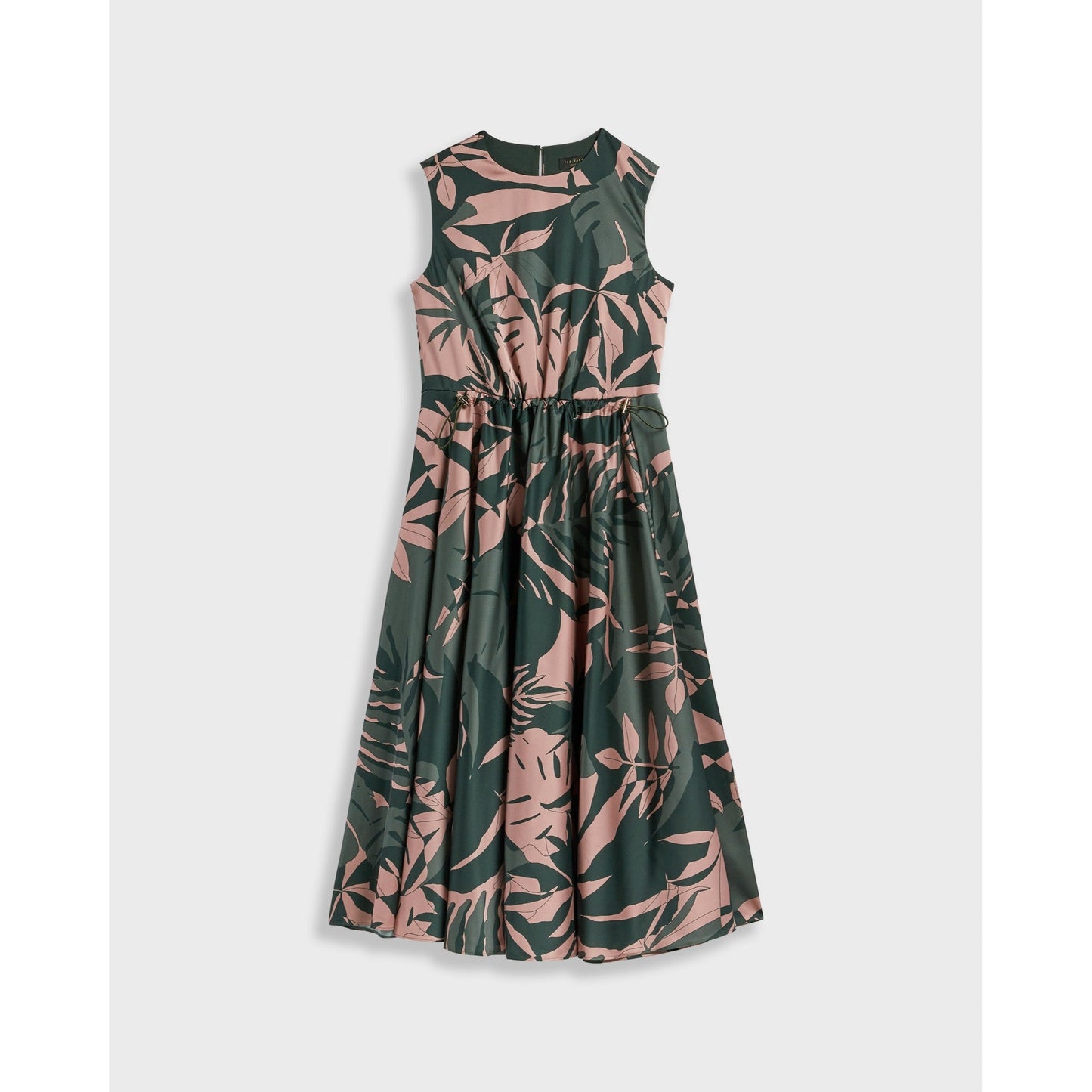 Women Dagny-Draw Cord Waist Midi Dress - Khaki