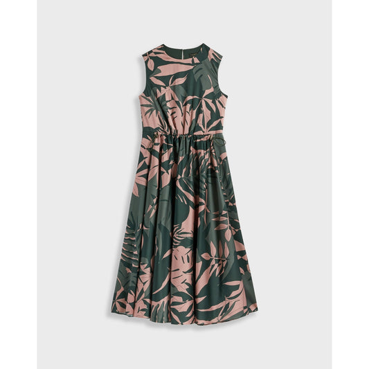 Women Dagny-Draw Cord Waist Midi Dress - Khaki