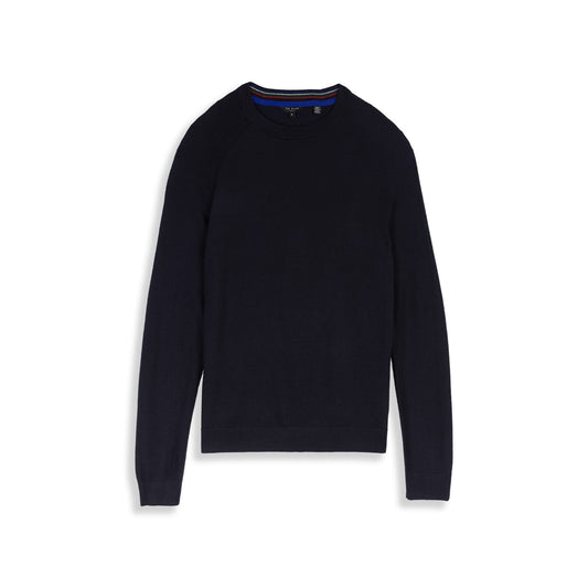 Men Foundit-Ls Textured Crew Neck Jumper - Navy