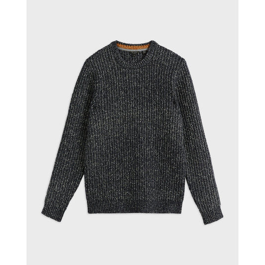 Men Springg-Ls Chunky Crew Neck Jumper - Navy