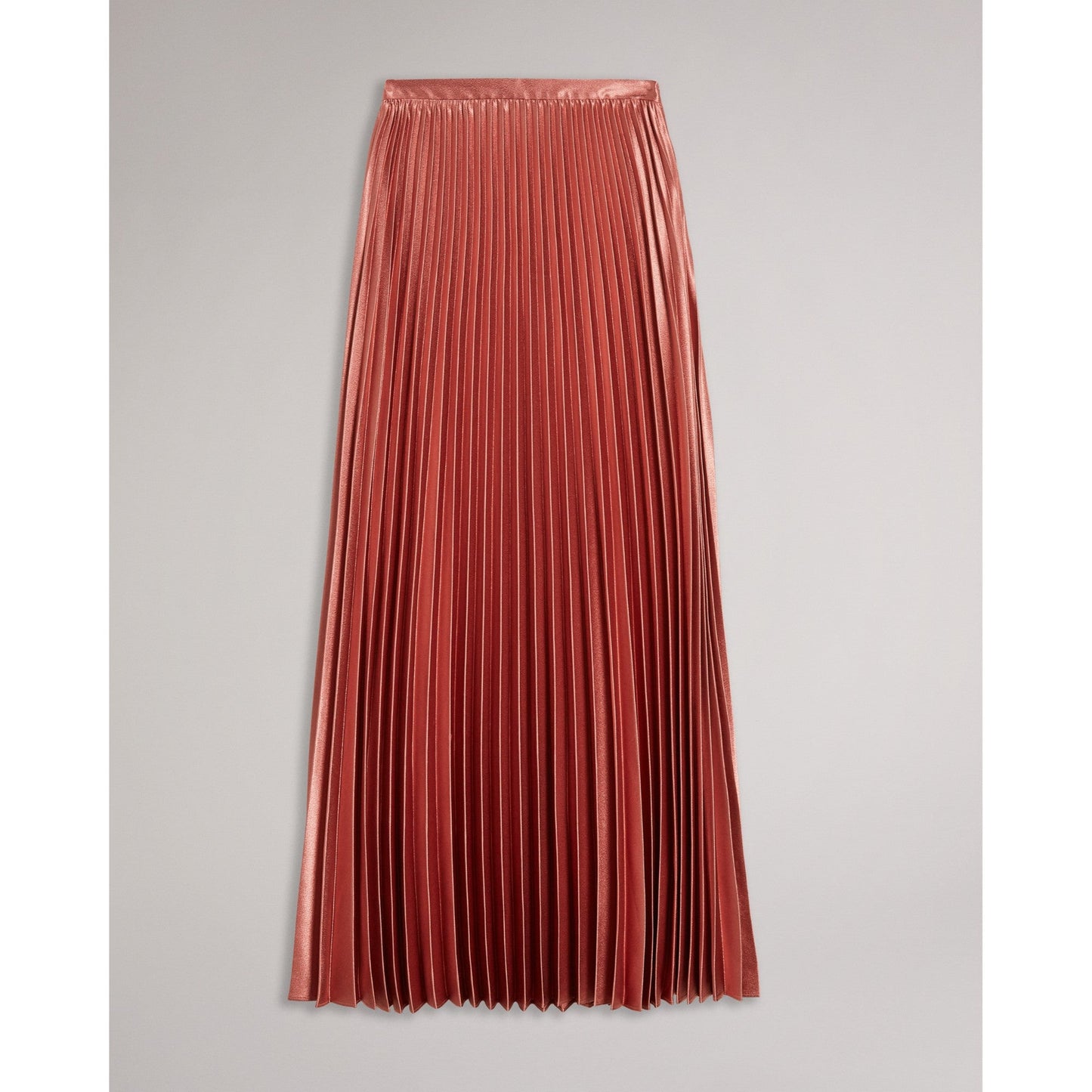 Women Beninn-Pleated Satin Maxi Skirt - Pl-Pink