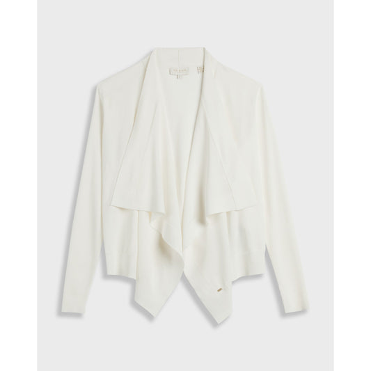 Women Eydie-Waterfall Front Cardi - White