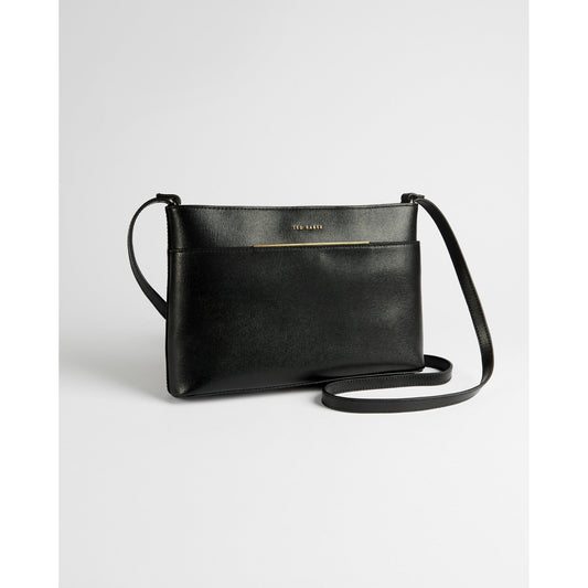 Women Golnaz-Saffiano Bar Detail Xbody - Black