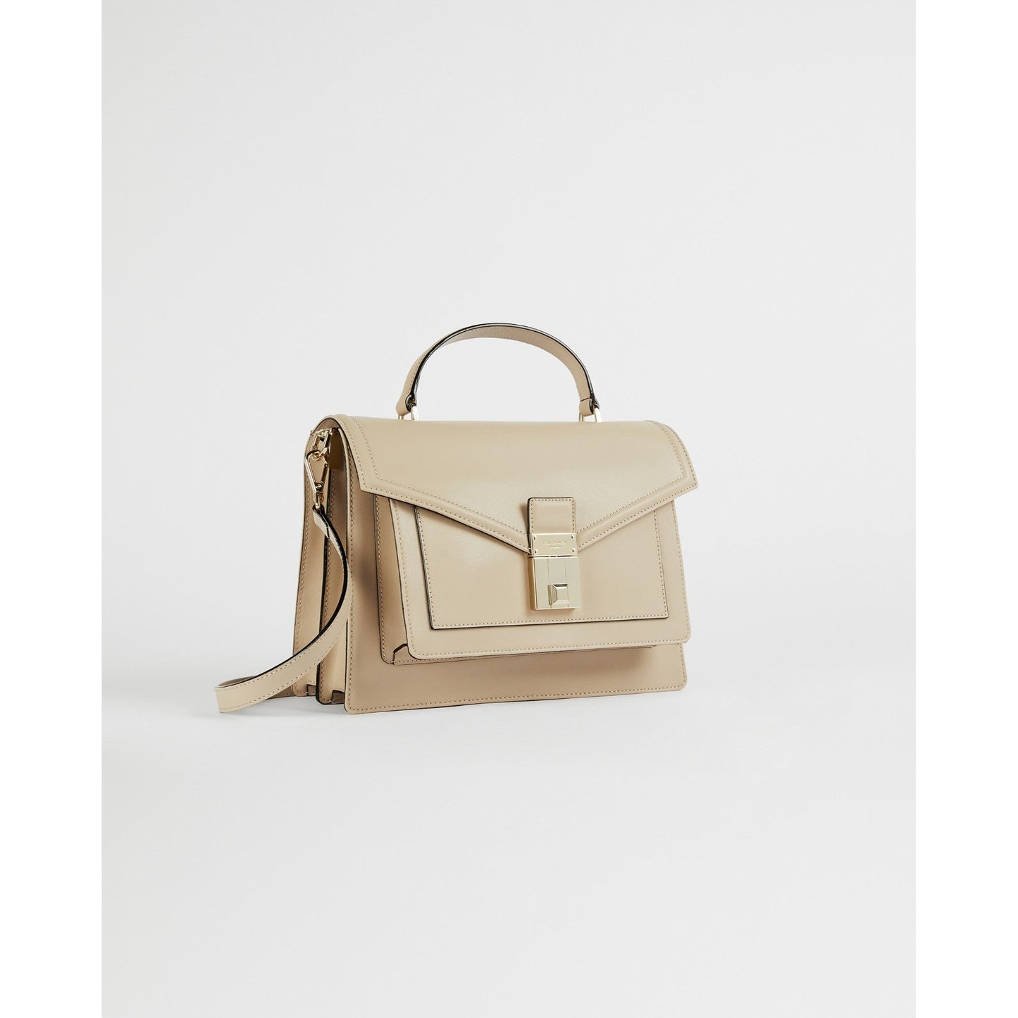 Women Kimmba-Luggage Lock Medium Satchel - Taupe