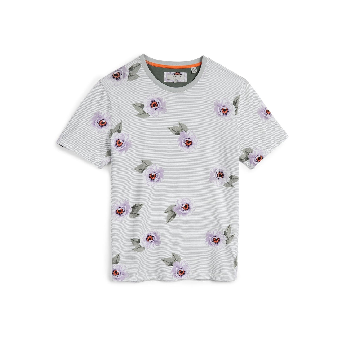 Men Danze-Ss Striped Printed T-Shirt - Grey