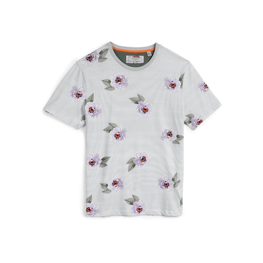Men Danze-Ss Striped Printed T-Shirt - Grey
