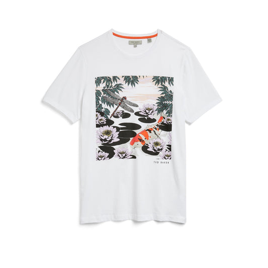Men Yoga-Ss Box Graphic T-Shirt - White