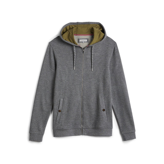 Men Hangry-Ls Zip Through Hoodie - Grey-Marl