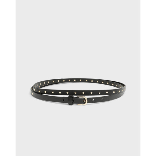 Women Daysiie-Studded Double Wrap Belt - Black