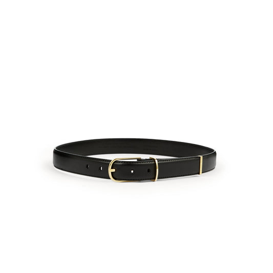 Women Caroine-Branded Detail Belt - Black