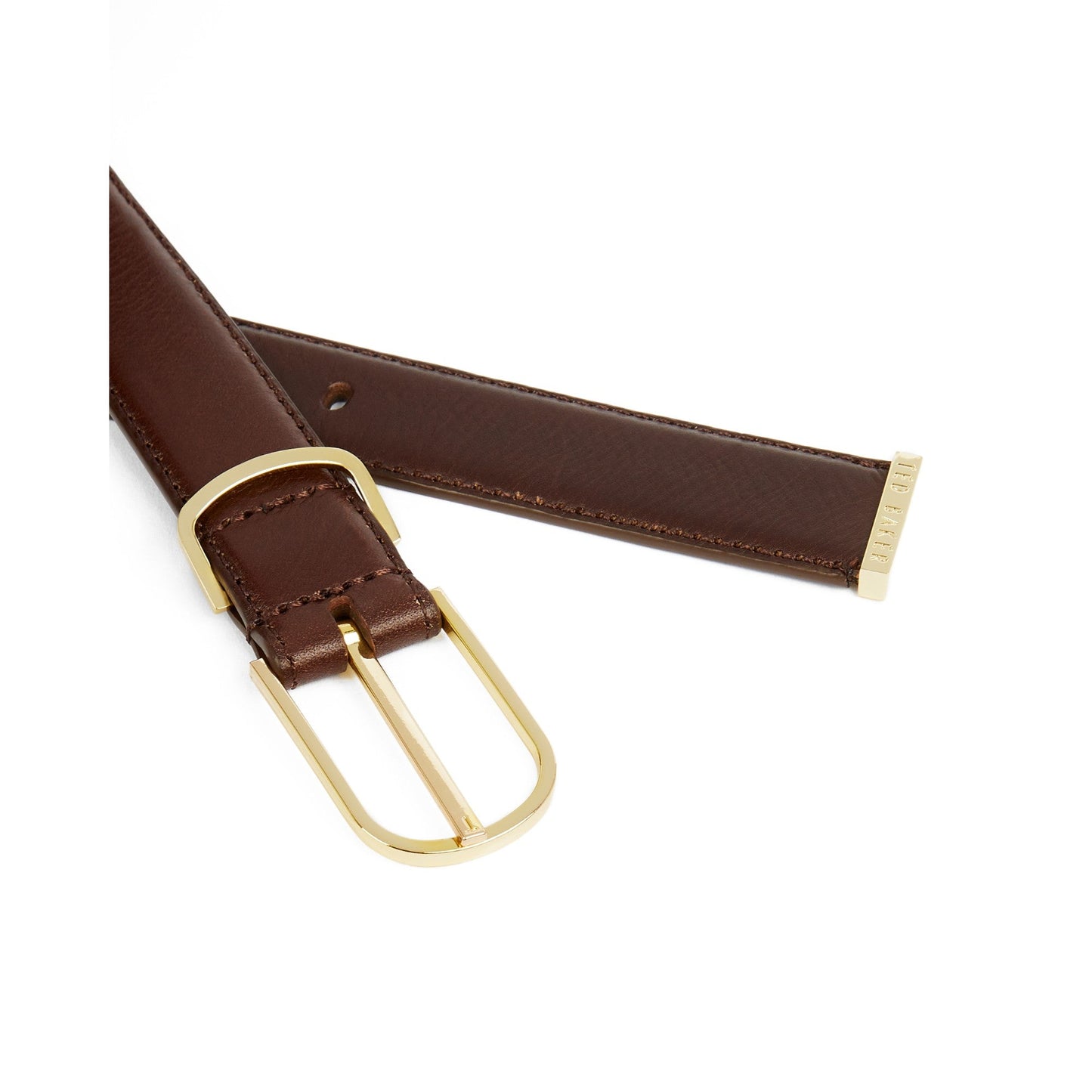 Women Caroine-Branded Detail Belt - Dark-Tan