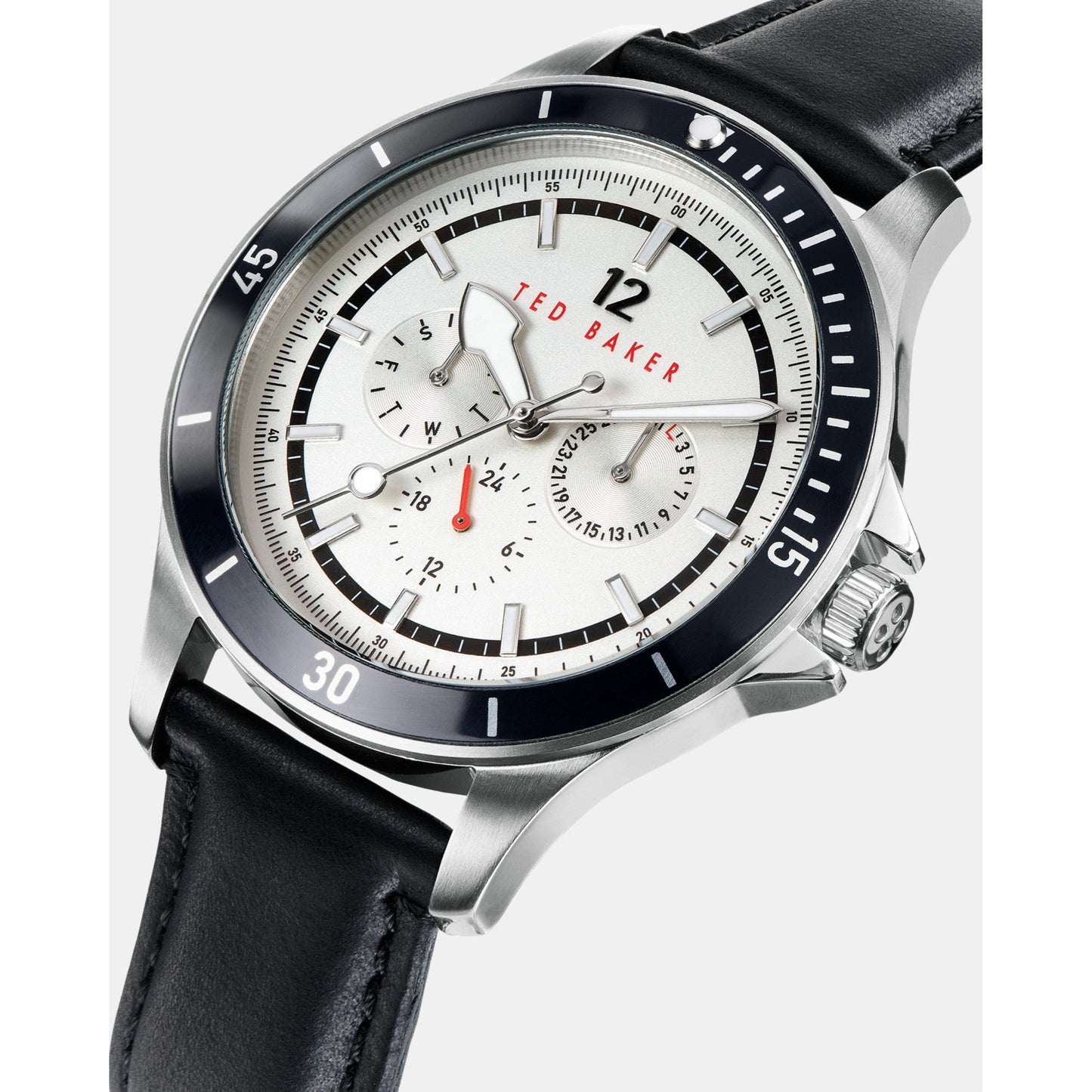 Men Northn-Bkpntf003 Leather Strap Watch - Black