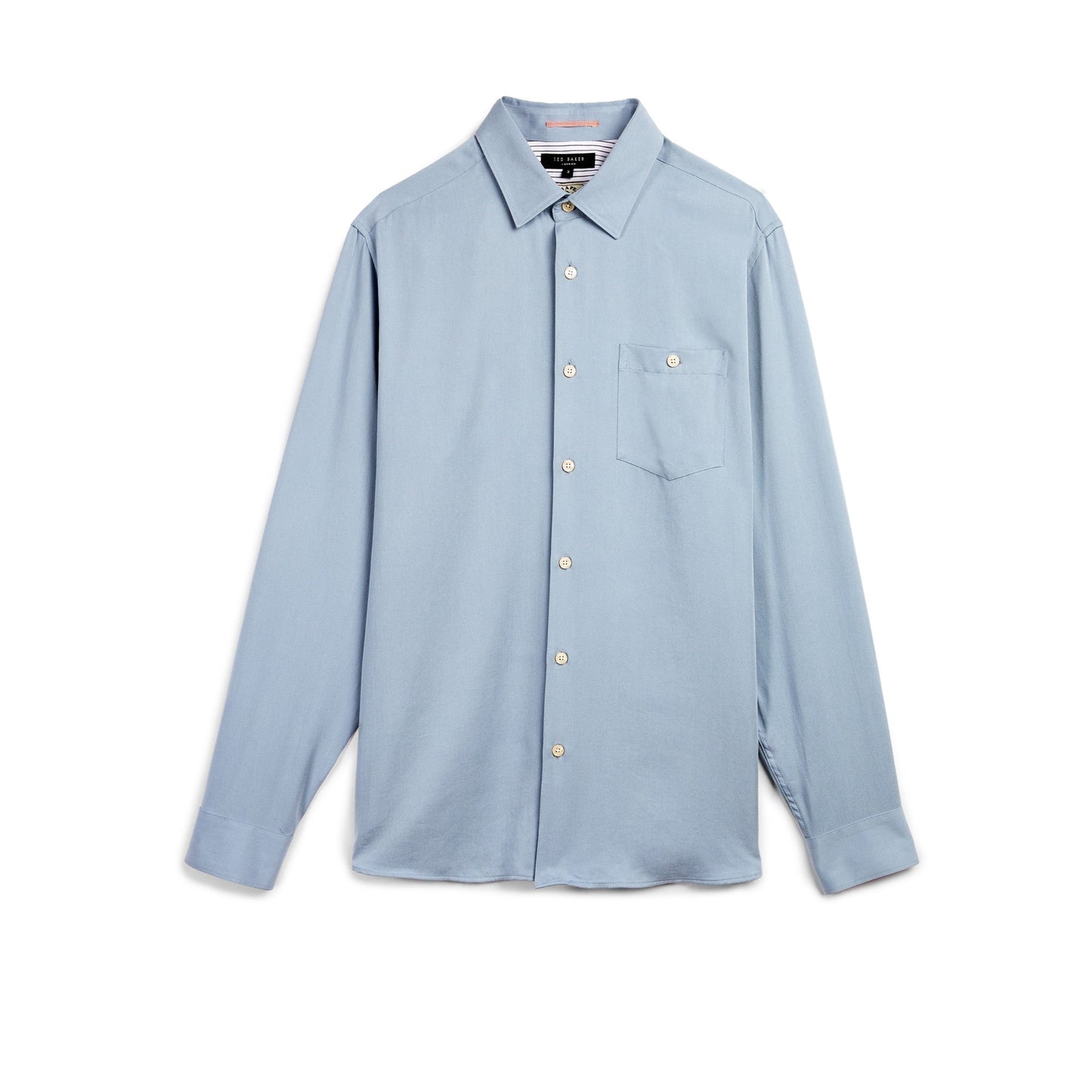 Men Loharv-Ls Tencel Lyocell Plain Shirt - Light-Blue