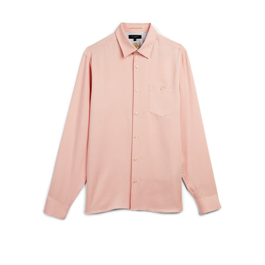 Men Loharv-Ls Tencel Lyocell Plain Shirt - Light-Pink