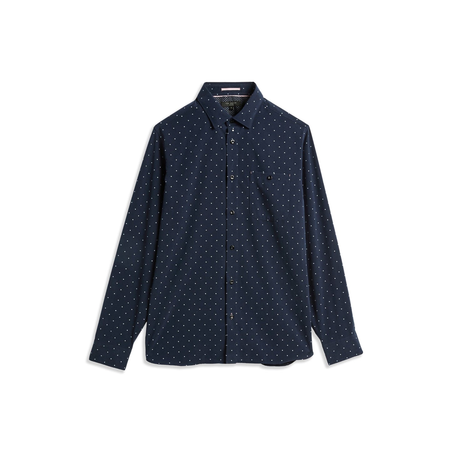 Men Polsqr-Ls Polynosic Square Print Shirt - Navy