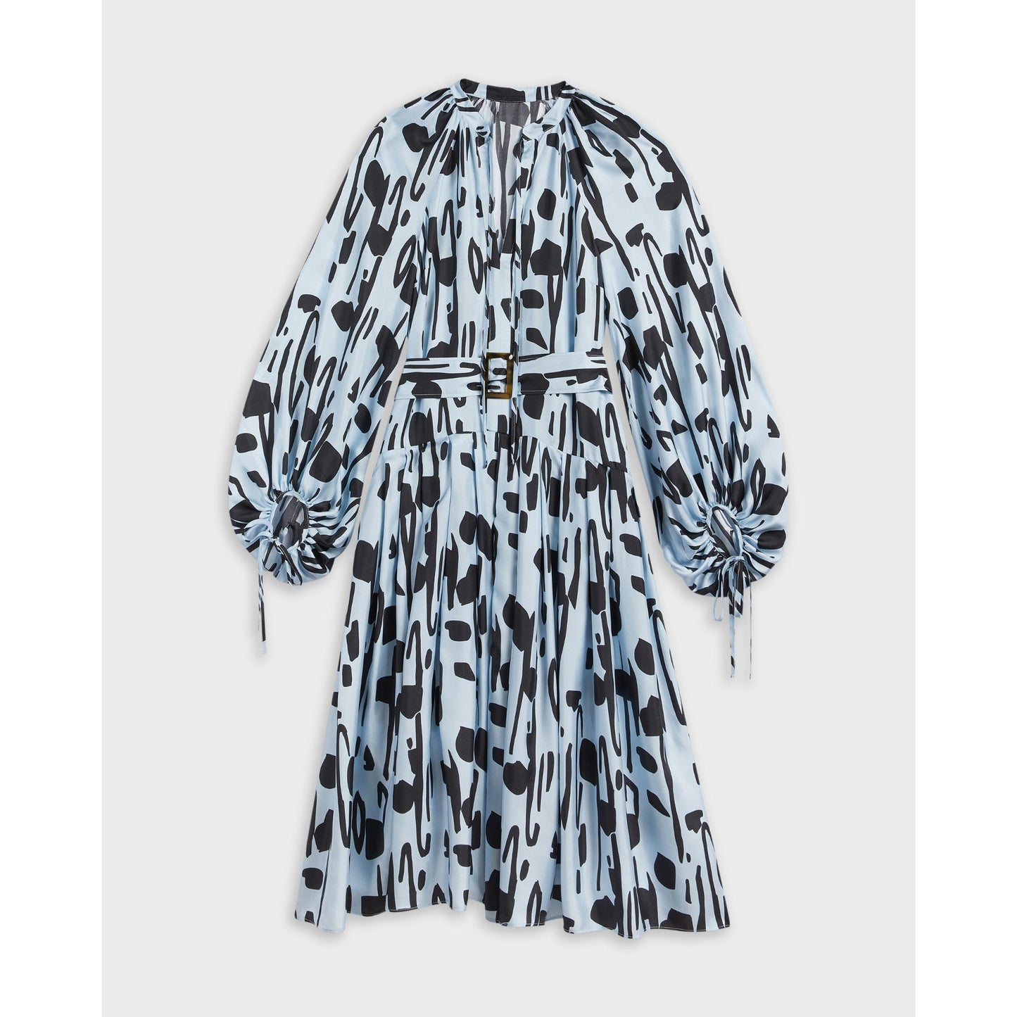 Women Leppiey-Silk Blue Splodge Print Midaxi - Blue