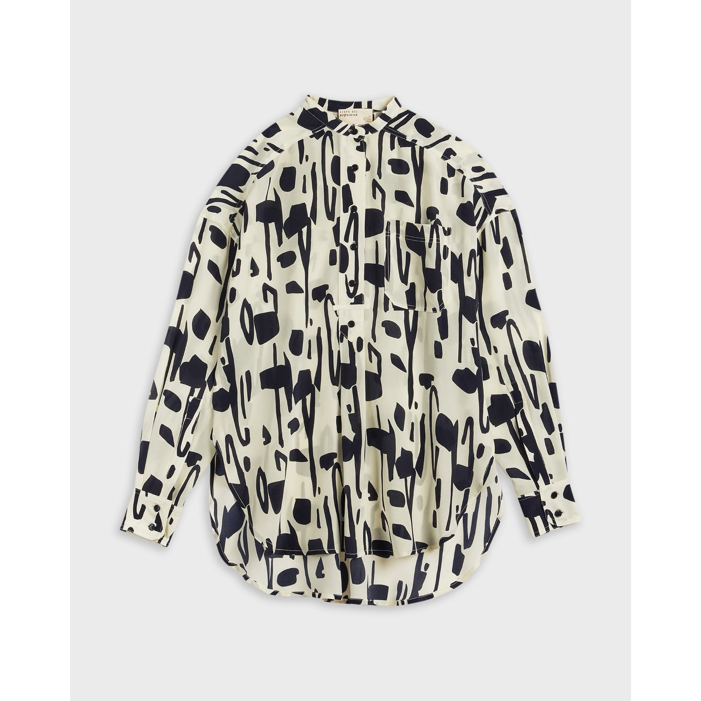 Women Mamther-Silk Splodge Shirt - Natural