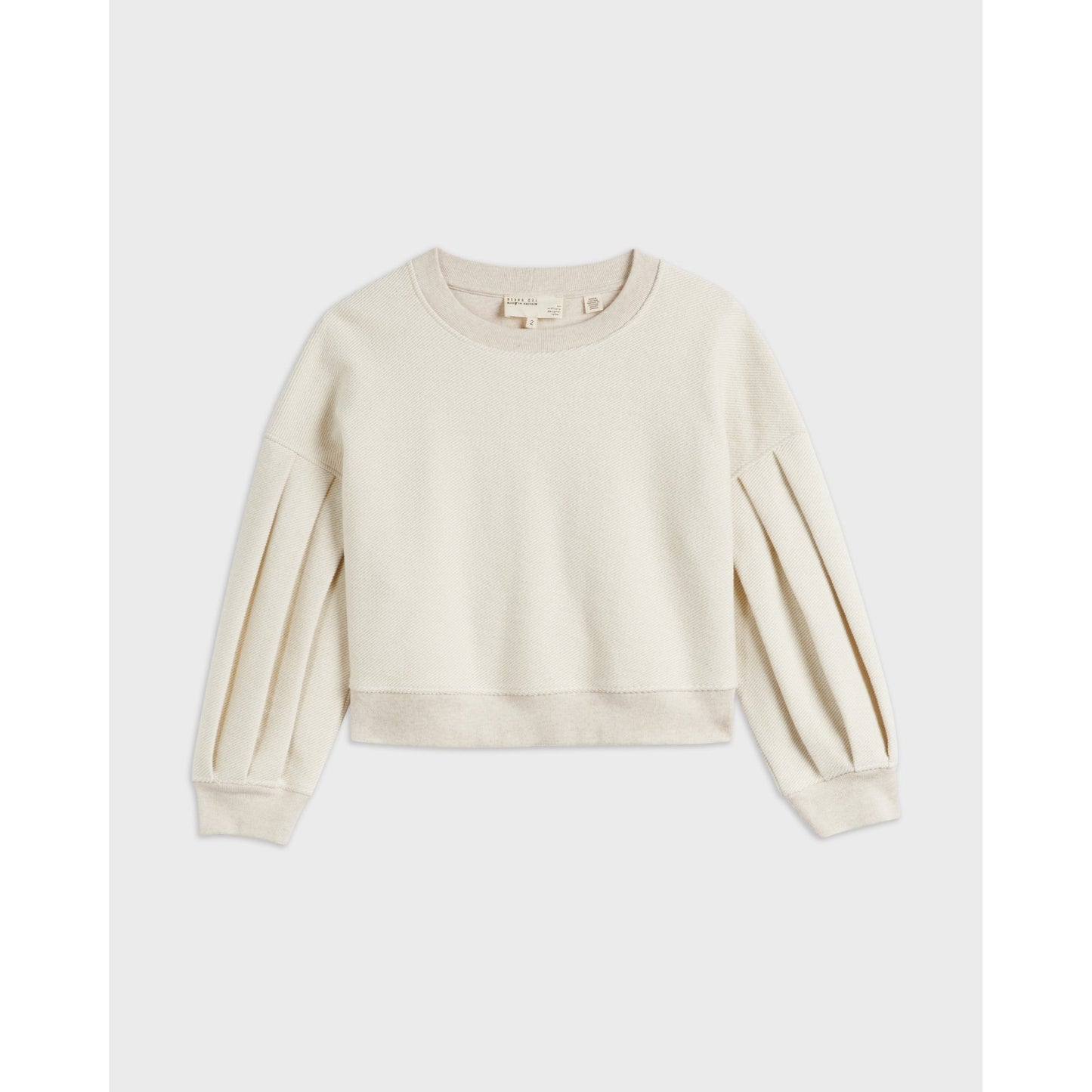 Women Minar-Cropped Sweatshirt - Stone