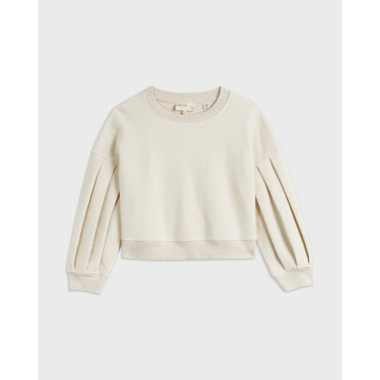 Women Minar-Cropped Sweatshirt - Stone