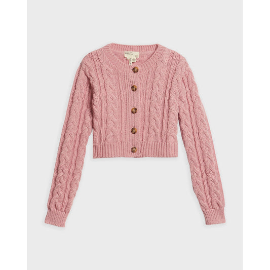 Women Clowiey-Knitted Cardi - Pink