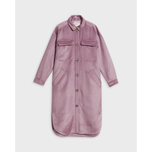 Women Peckl-Wool Shacket - Light-Purple