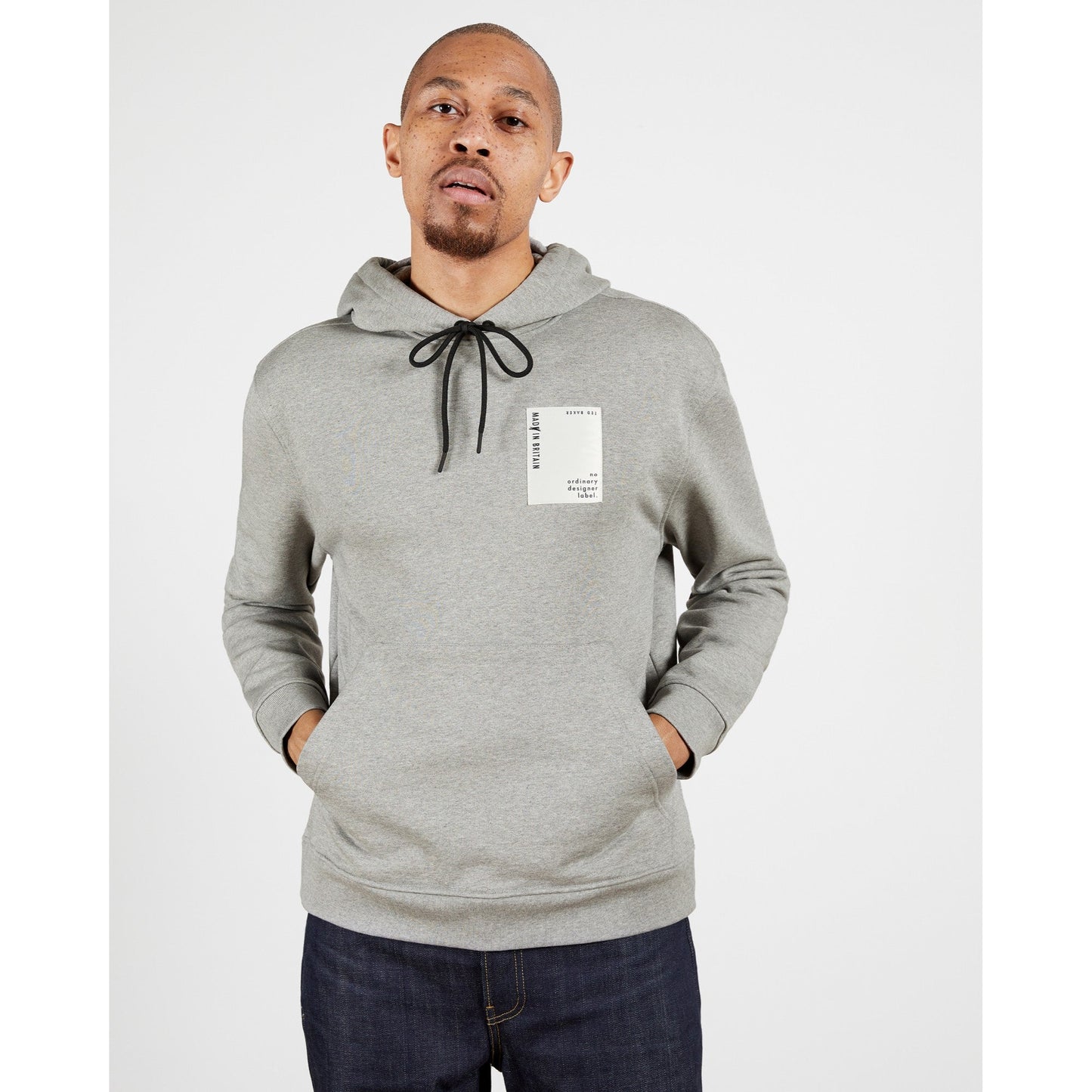 Men Norwich-Mib Ls Tb Label Hoodie - Grey-Marl