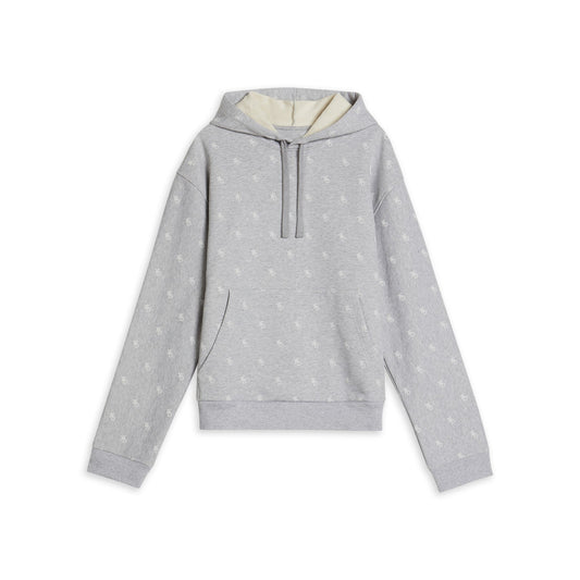 Men Twick-Mib Ls Tb Printed Hoodie - Grey-Marl