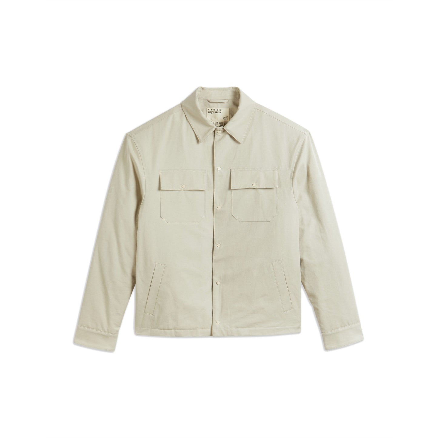 Men Claphom-Mib Ls Snap Overshirt - Stone