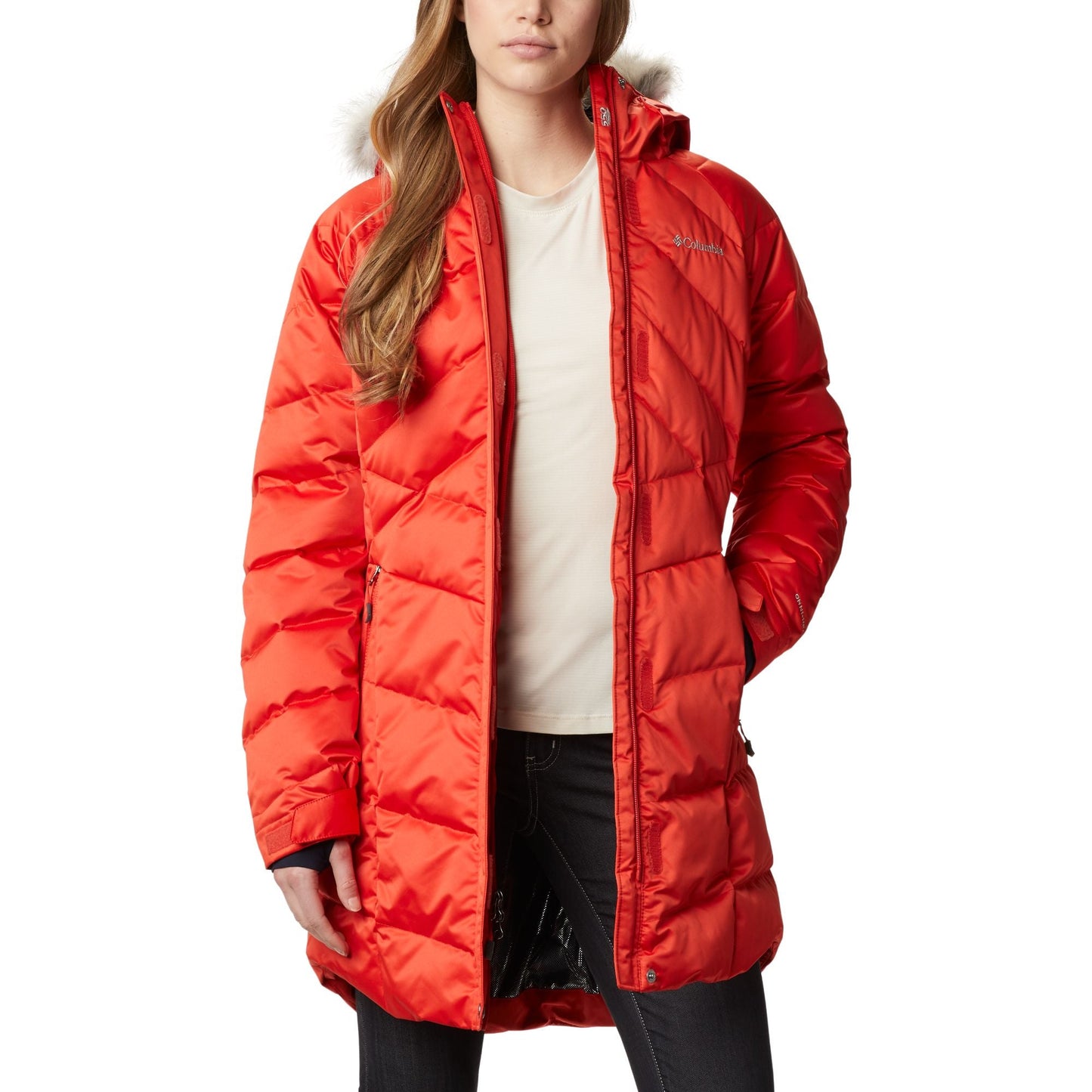Women Lay D Down Ii Mid Jacket - Bold Orange