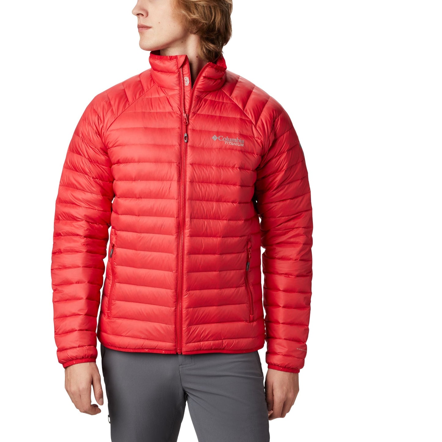 Men Alpha Trail Down Jacket - Mountain Red