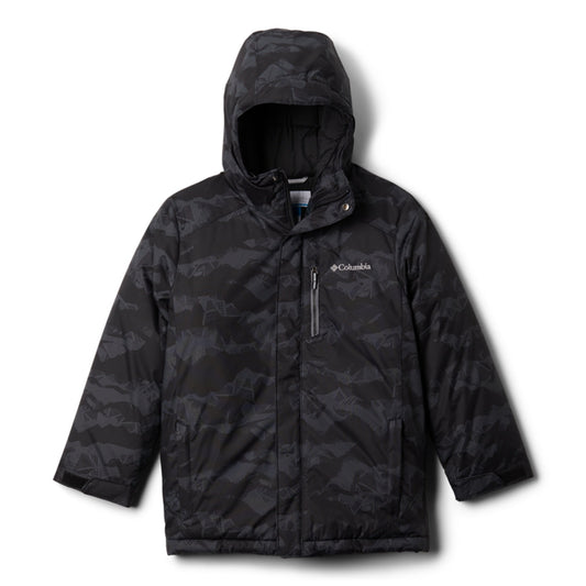Kids Alpine Free Fall Ii Jacket - Black Mountainscape Print