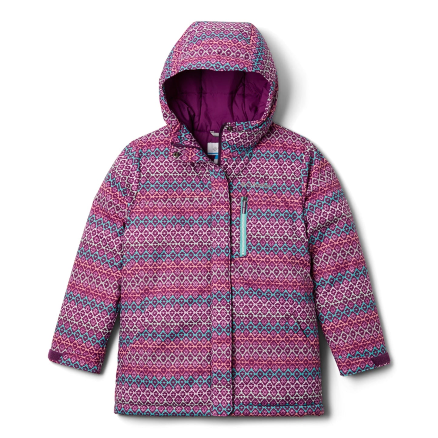 Kids Alpine Free Fall Ii Jacket - Plum Diamond Stripe Print