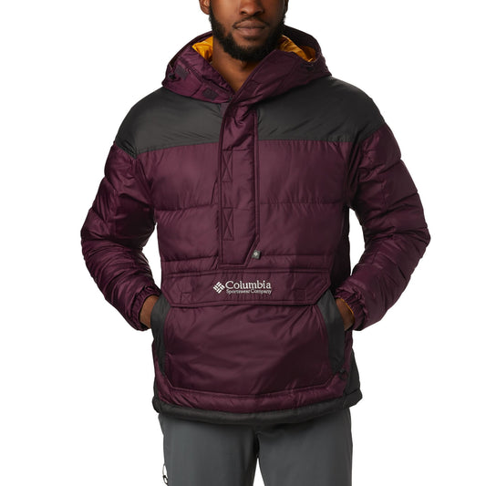 Men Columbia Lodge Pullover Jacket - Black Cherry Shark
