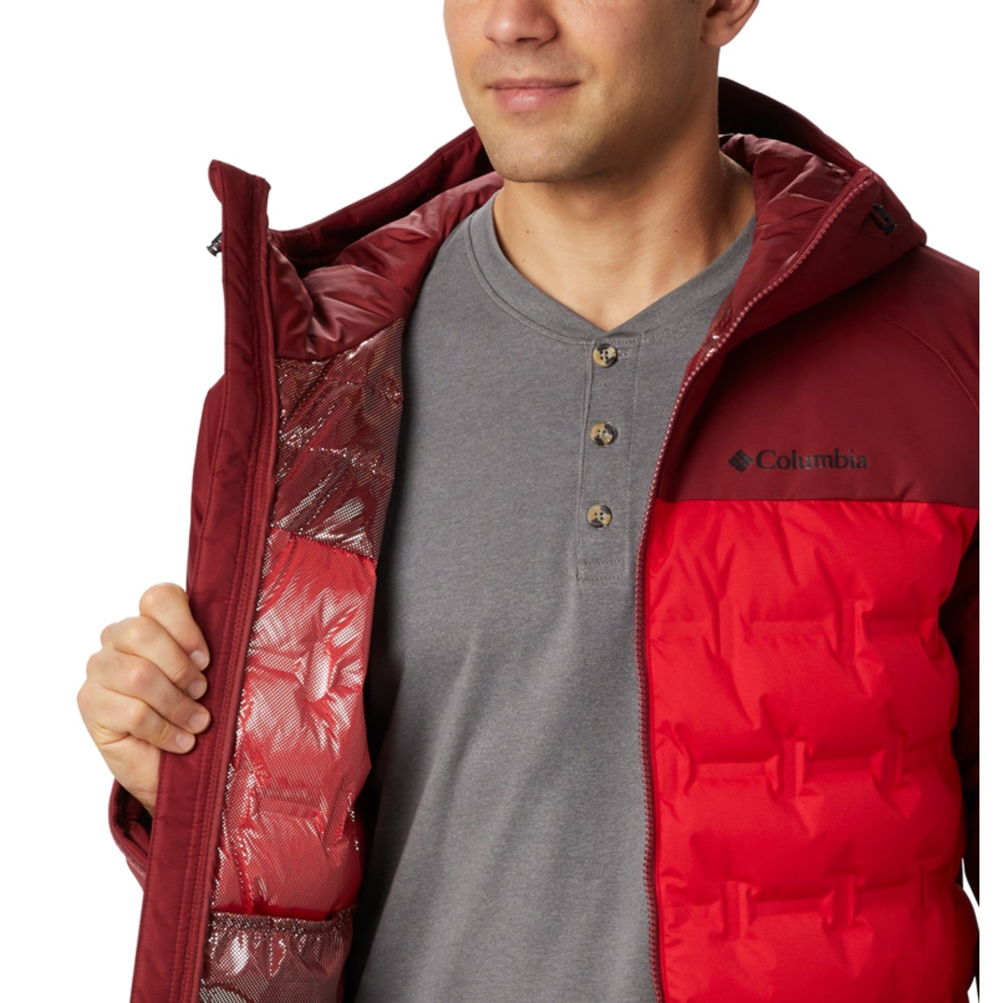 Men Grand Trek Down Jacket - Mountain Red Red Jasper