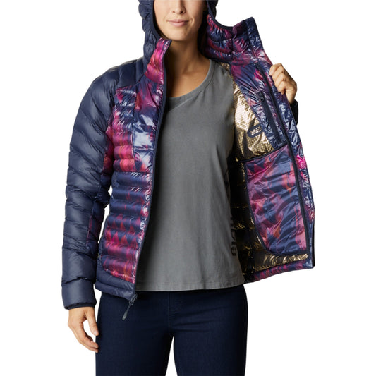 Women Labyrinth Loop Hooded Jacket - Dark Nocturnal Folk Blur Dark Nocturnal