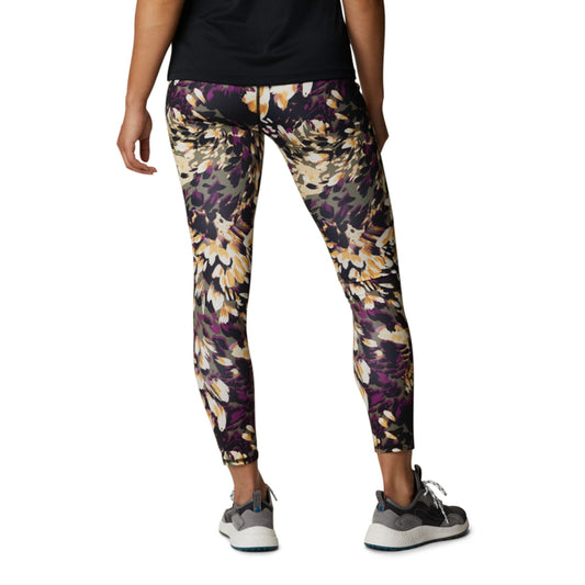 Women Columbia Lodge Print 7 8 Tight - Stone Green Florescence