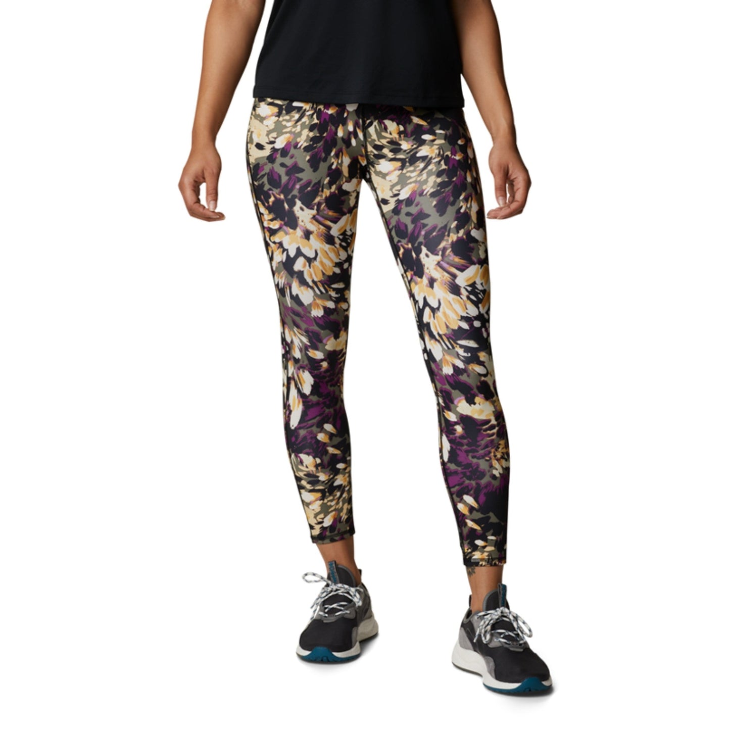 Women Columbia Lodge Print 7 8 Tight - Stone Green Florescence
