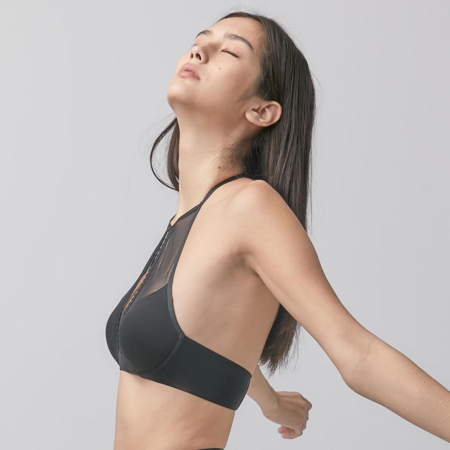 Stylish Top Bralette - Black