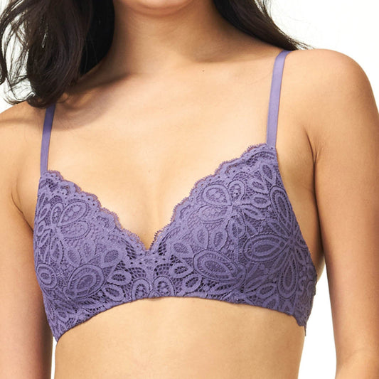 Mibra Non Wire Lacy Bra - Cadet