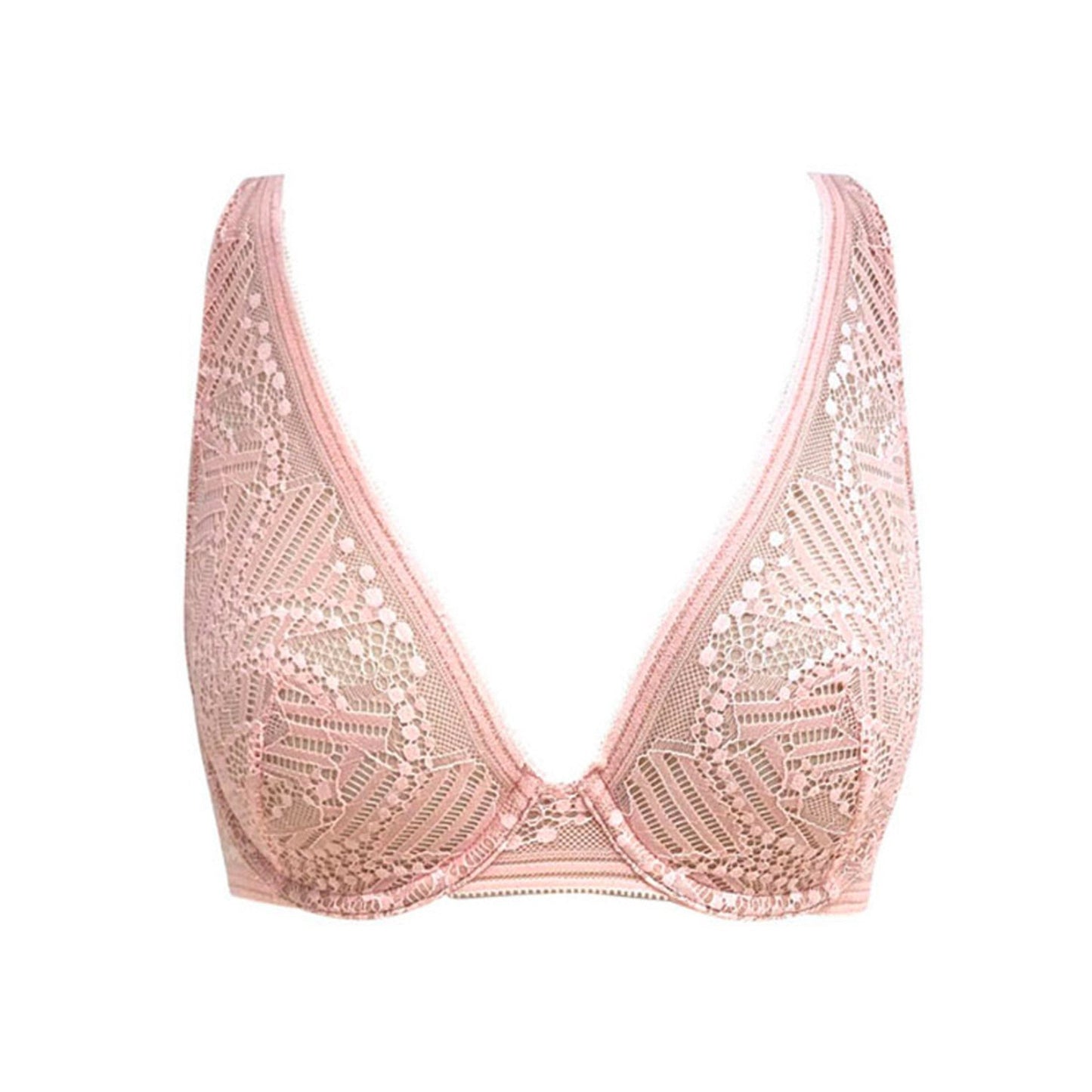 Unlined Deep V Bra - Sch/Kbl