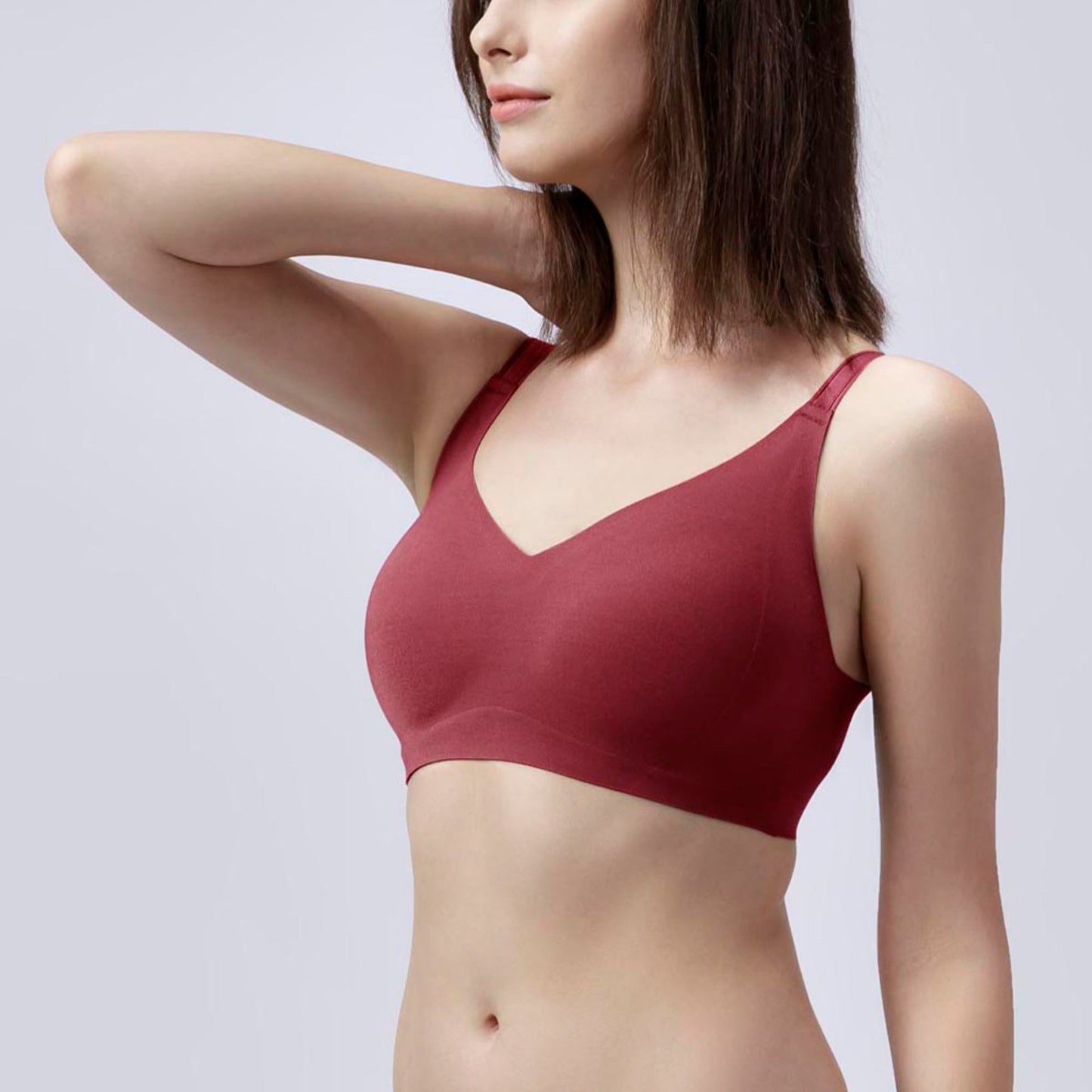 Invisible Lightmesh Extra Skin™Easy Fit Bralette - Plus - New Burgundy