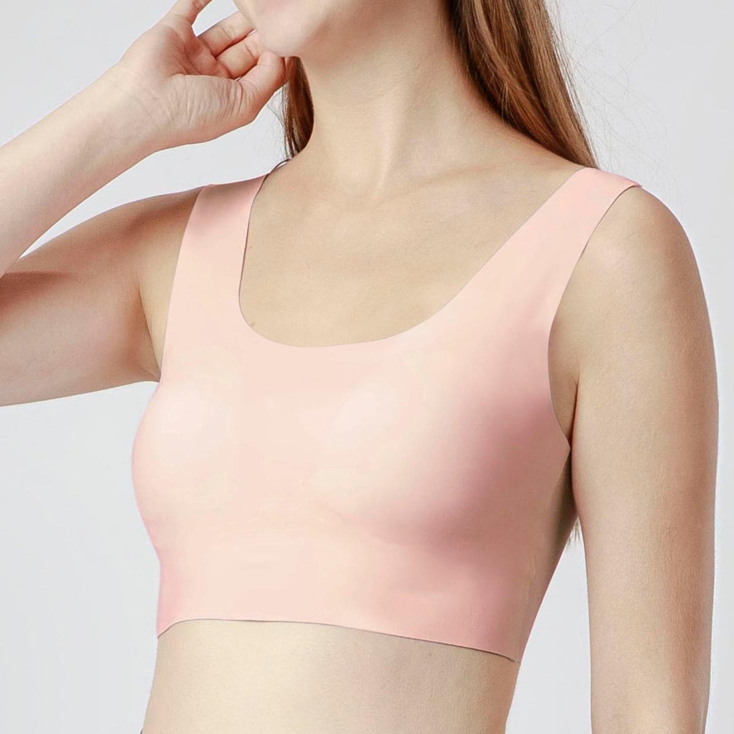 Invisible Seamlesss Bra Top - Silver Violet
