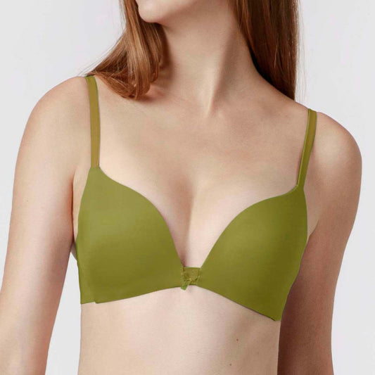 Non Wire Push Up Bra - Chartreuse