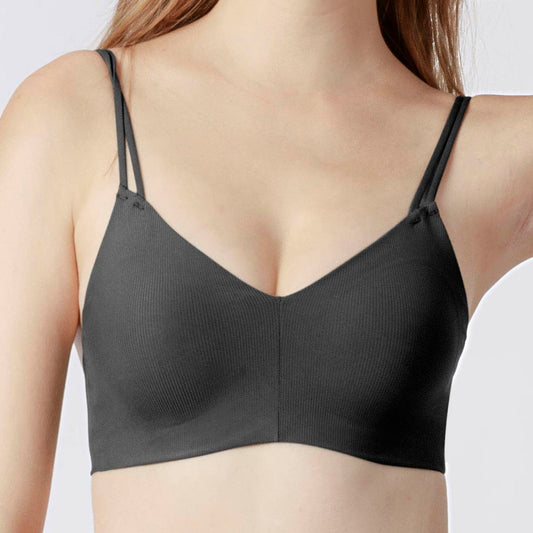 Invisible Striped Bralettle - Black