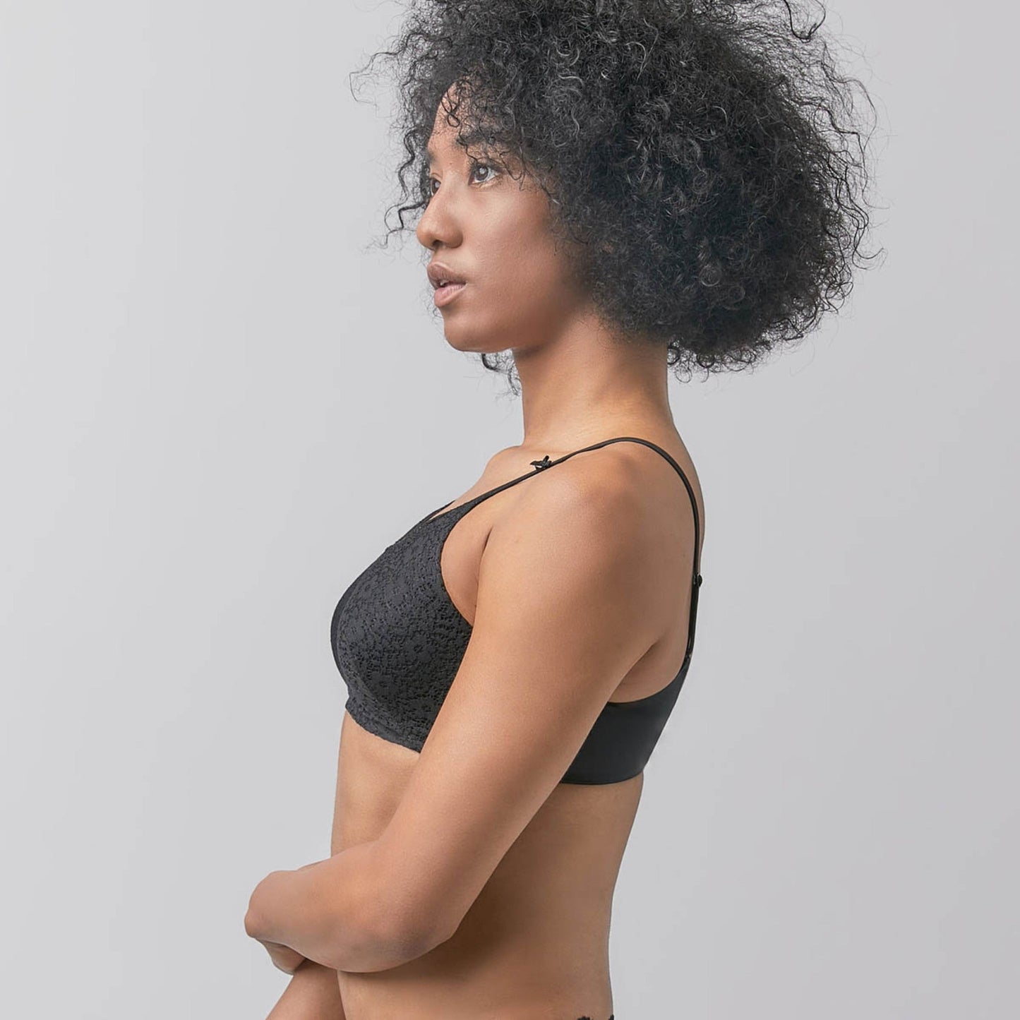 Invisible Extra Skin Lace Bralette - Black