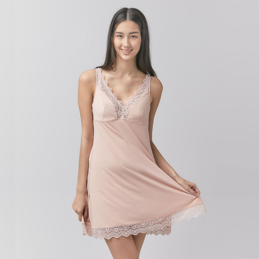Lacy Lingerie Dress - Pink Whip