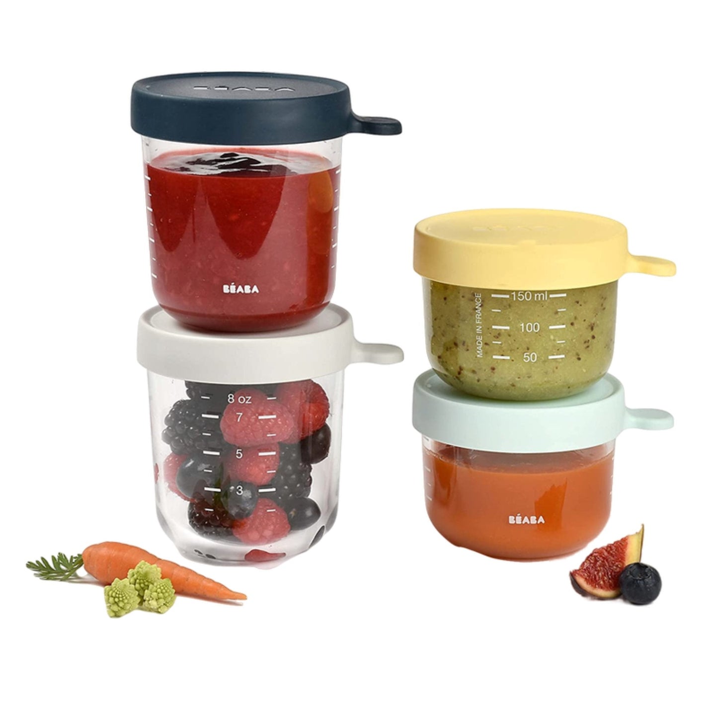 Set of 4 Superior Glass Container (150ml x 2 / 250ml X 2)