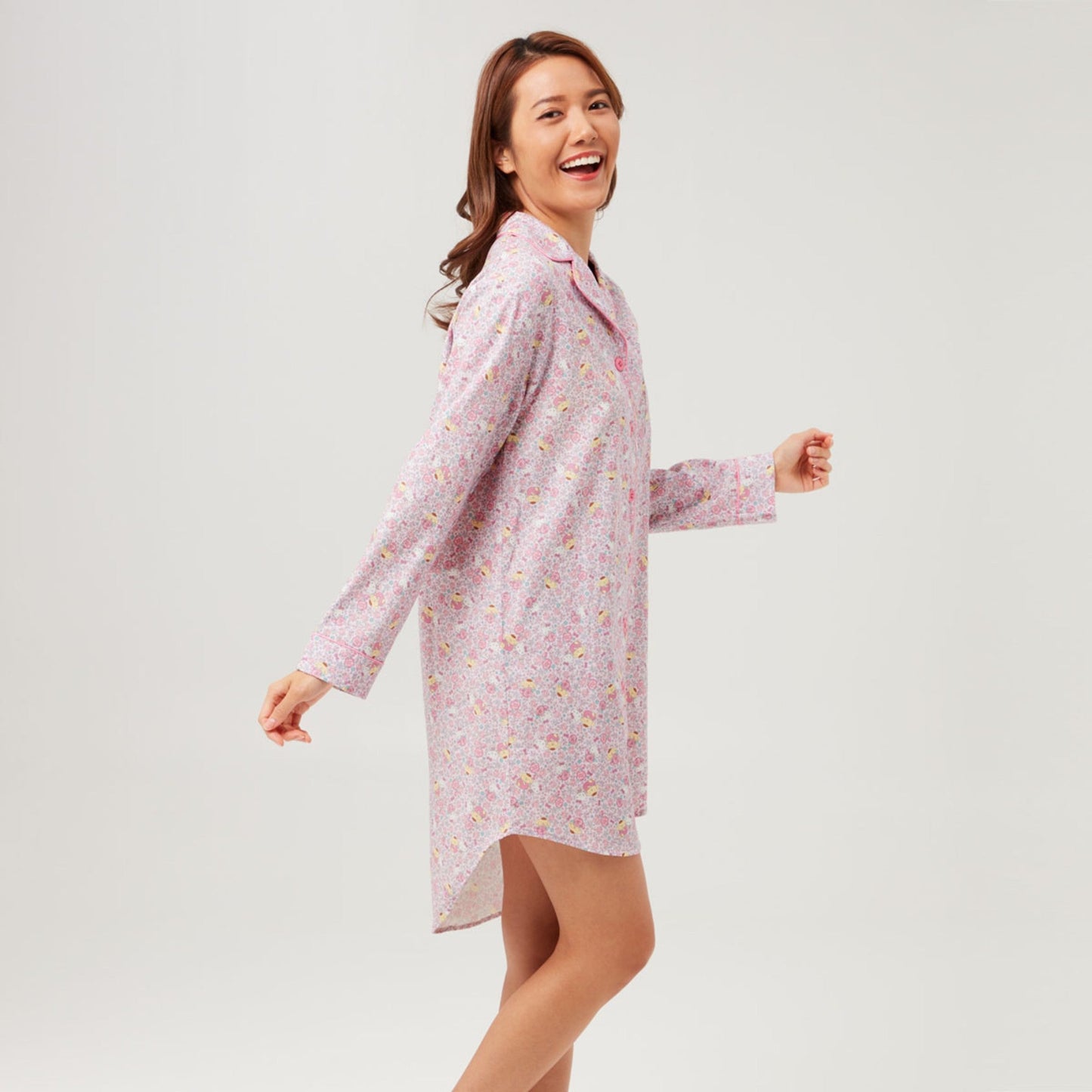 Sanrio Long Pajama Nightsuit - Kitty Mix Print