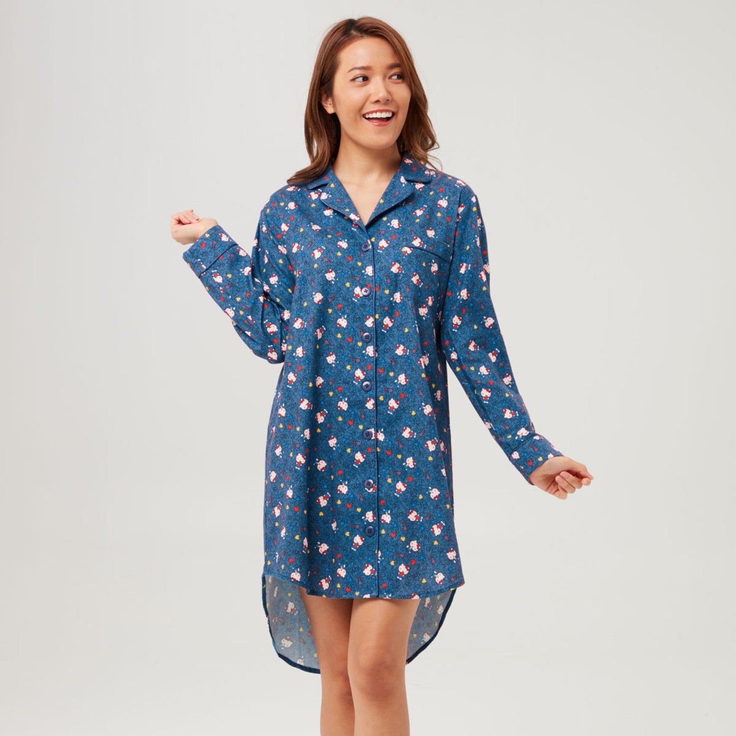 Sanrio Long Pajama Nightsuit - Hello Kitty Print