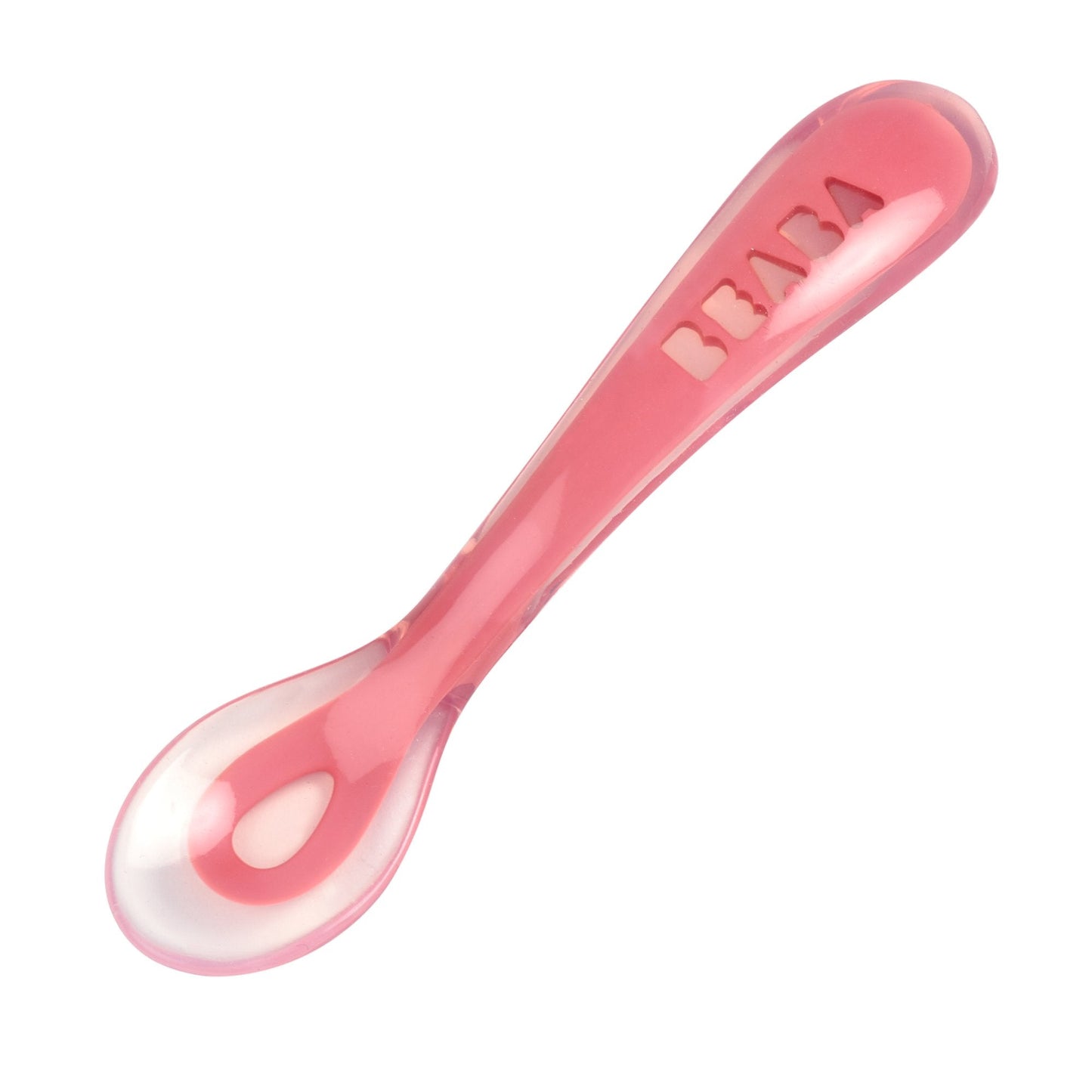 Silicone Suction Divided Plate + 2nd Stage Spoon - Pink